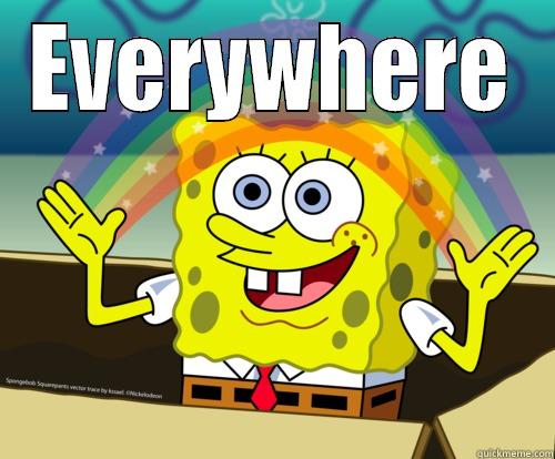 EVERYWHERE  Spongebob rainbow