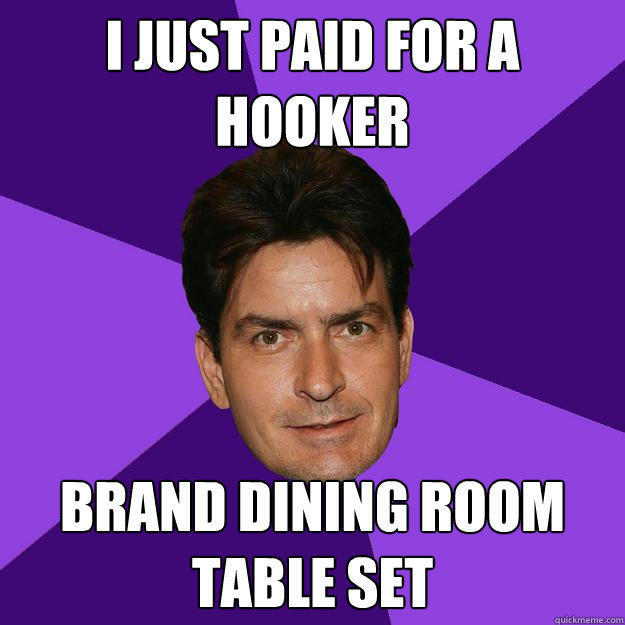 I just paid for a hooker brand dining room table set  Clean Sheen