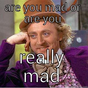 ARE YOU MAD OR ARE YOU REALLY MAD Condescending Wonka