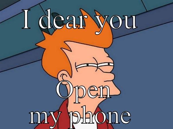I DEAR YOU  OPEN MY PHONE  Futurama Fry