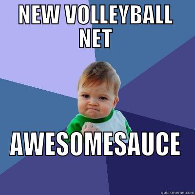 NEW VOLLEYBALL NET AWESOMESAUCE Success Kid