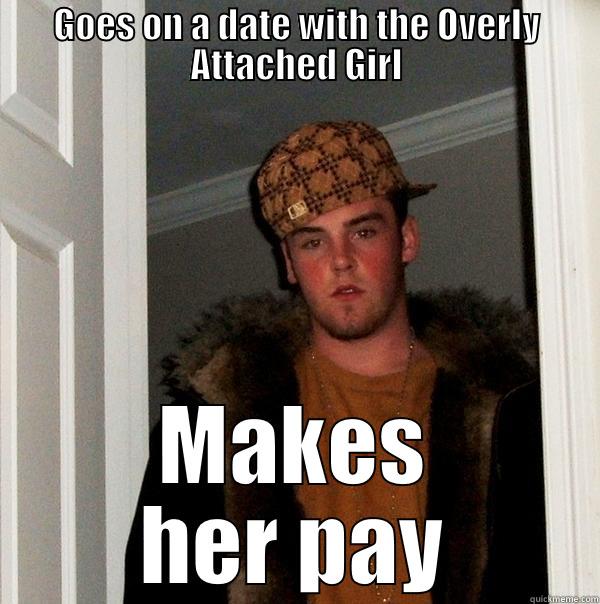 GOES ON A DATE WITH THE OVERLY ATTACHED GIRL MAKES HER PAY Scumbag Steve
