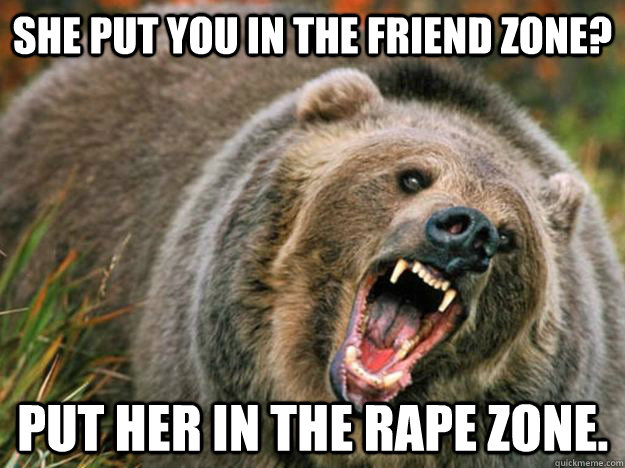SHE PUT YOU IN THE FRIEND ZONE? Put her in the rape zone.  