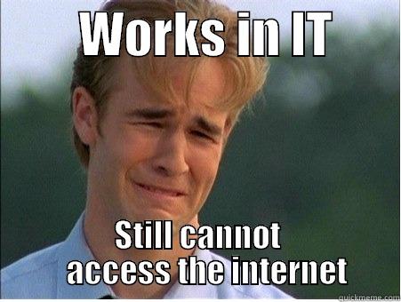IT Problems -         WORKS IN IT        STILL CANNOT    ACCESS THE INTERNET 1990s Problems