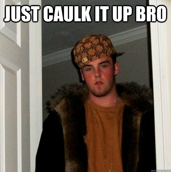 just caulk it up bro   Scumbag Steve