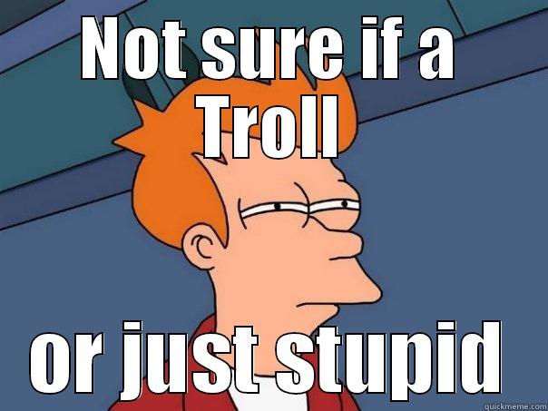 NOT SURE IF A TROLL OR JUST STUPID Futurama Fry