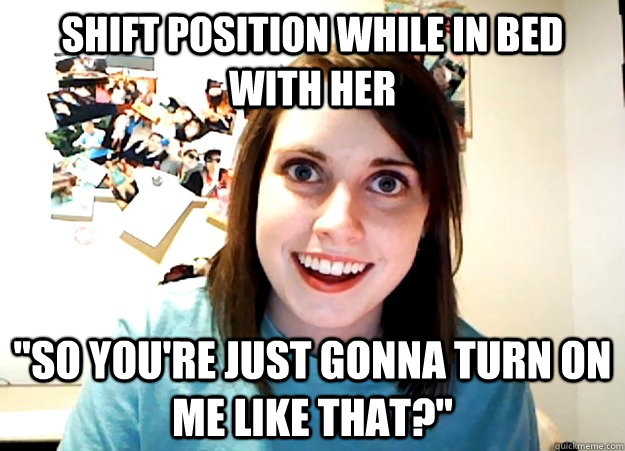 shift position while in bed with her 