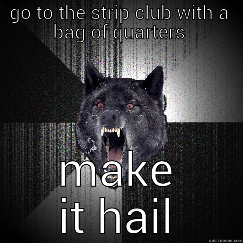 GO TO THE STRIP CLUB WITH A BAG OF QUARTERS MAKE IT HAIL Insanity Wolf