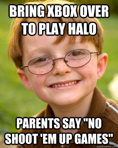 bring xbox over to play halo parents say 