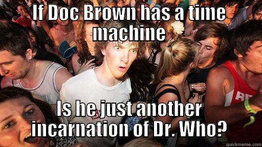 IF DOC BROWN HAS A TIME MACHINE IS HE JUST ANOTHER INCARNATION OF DR. WHO? Sudden Clarity Clarence