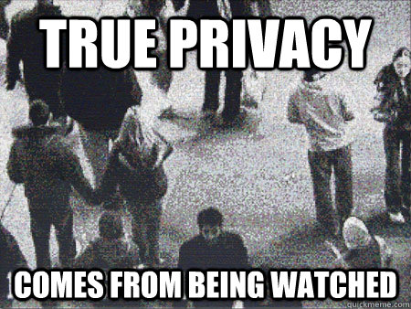 true privacy comes from being watched - true privacy comes from being watched  True Privacy