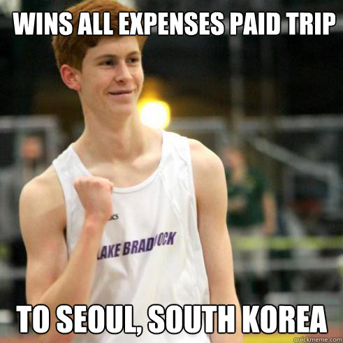 Wins All Expenses paid trip to seoul, south korea  Success Ginger