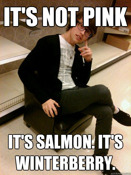 It's not pink it's salmon. it's winterberry.  