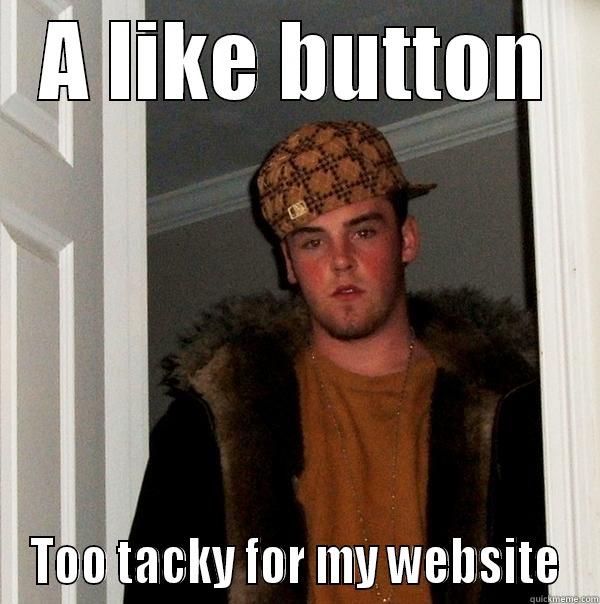 A LIKE BUTTON TOO TACKY FOR MY WEBSITE Scumbag Steve