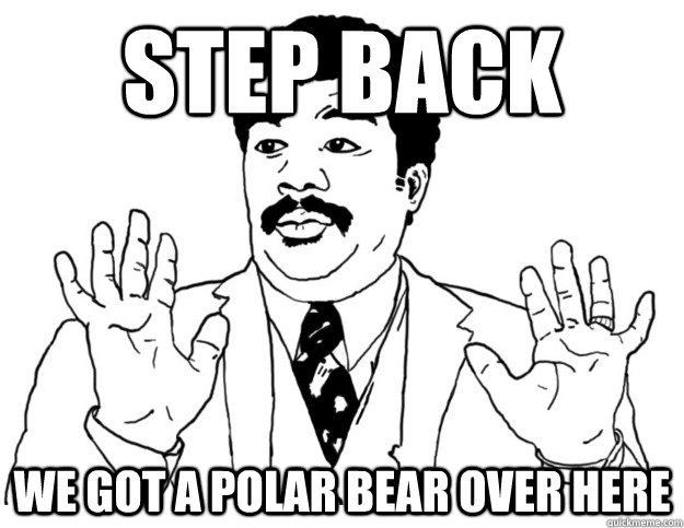 STEP BACK We got a polar bear over here  Watch out we got a badass over here