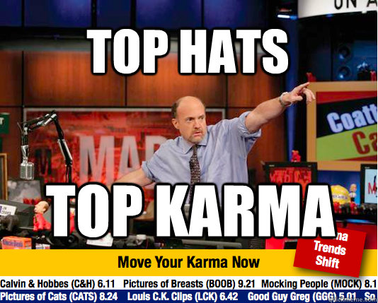 top hats  TOP KARMA  Mad Karma with Jim Cramer