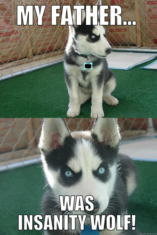 MY FATHER... WAS INSANITY WOLF! Insanity puppy
