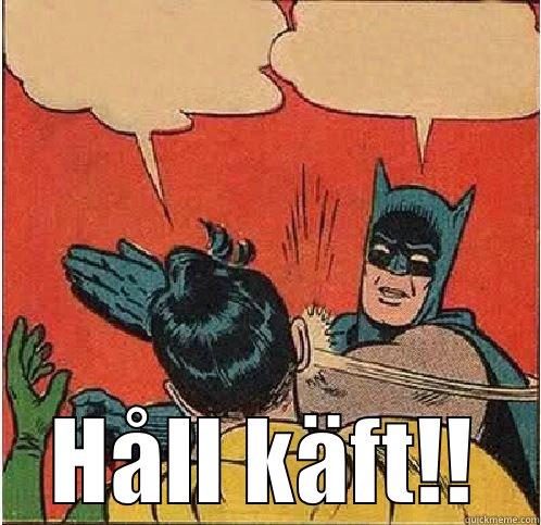 Jag tycker.. -  HÅLL KÄFT!! Batman Slapping Robin