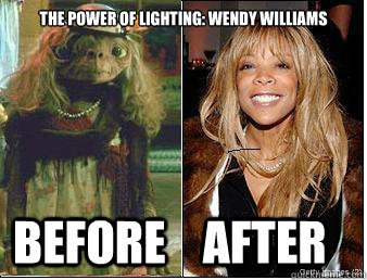 The Power of Lighting: Wendy Williams Before    After - The Power of Lighting: Wendy Williams Before    After  Lighting
