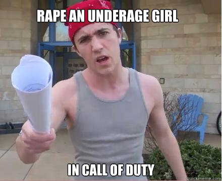 Rape an underage girl in Call of duty   