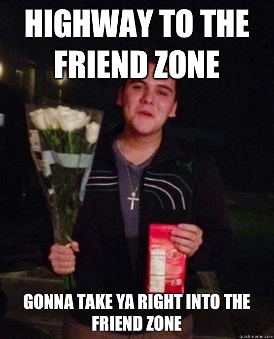 Highway to the friend zone Gonna take ya right into the friend zone  Friendzone Johnny