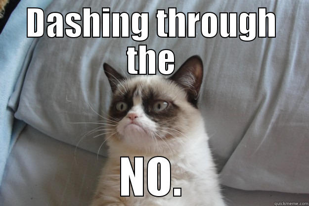 No. >:( - DASHING THROUGH THE NO. Grumpy Cat