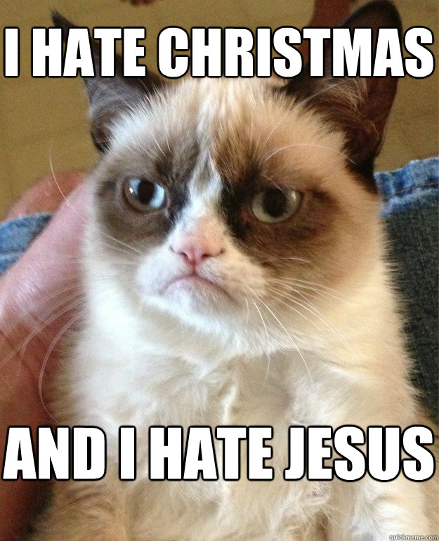 I hate Christmas and I hate Jesus   Grumpy Cat
