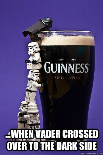 ...when Vader crossed over to the Dark Side  