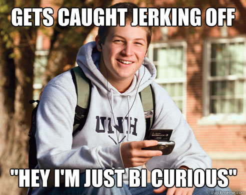 Gets caught jerking off 
