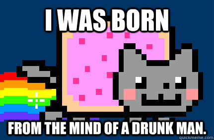 i was born from the mind of a drunk man.  Nyan cat