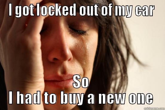 I GOT LOCKED OUT OF MY CAR SO I HAD TO BUY A NEW ONE First World Problems