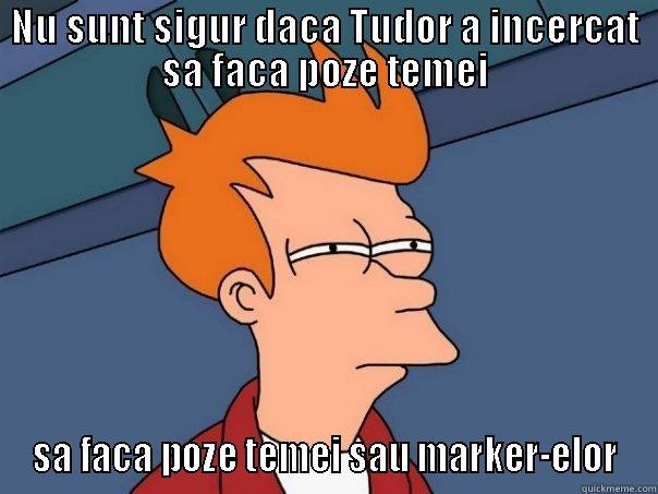 NU SUNT SIGUR DACA TUDOR A INCERCAT SA FACA POZE TEMEI SA FACA POZE TEMEI SAU MARKER-ELOR Futurama Fry