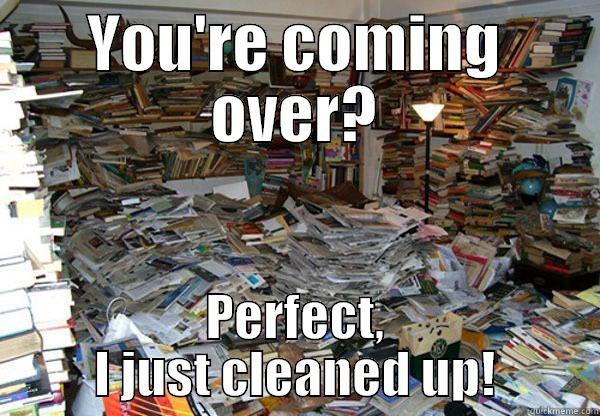YOU'RE COMING OVER? PERFECT, I JUST CLEANED UP! Misc