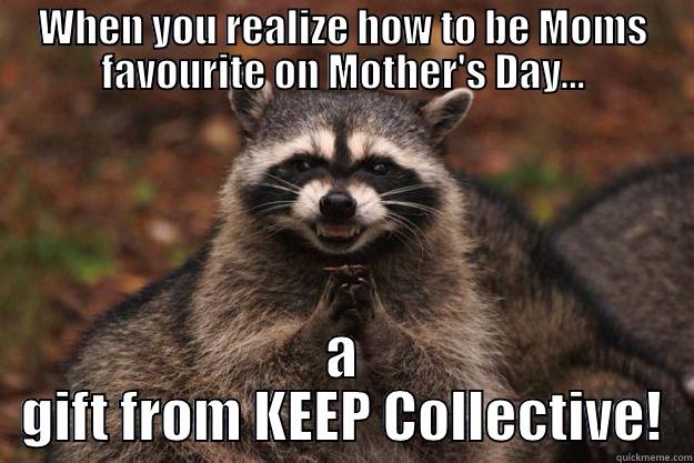 WHEN YOU REALIZE HOW TO BE MOMS FAVOURITE ON MOTHER'S DAY... A GIFT FROM KEEP COLLECTIVE! Evil Plotting Raccoon