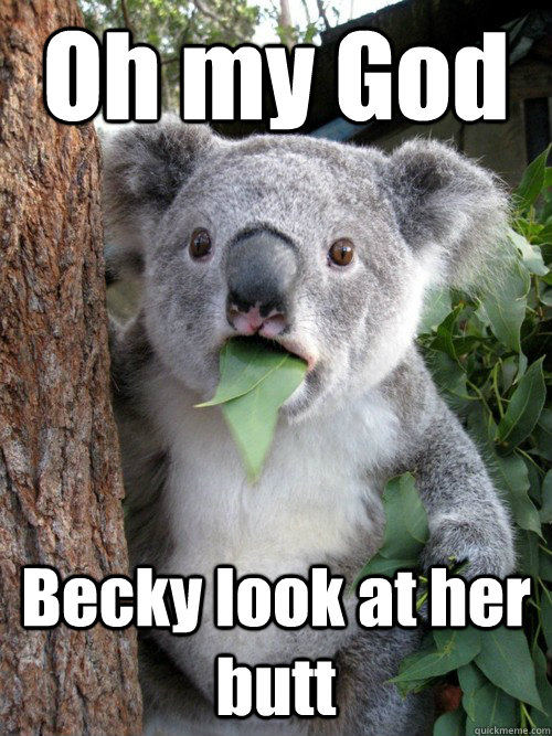 Oh my God Becky look at her butt  koala bear