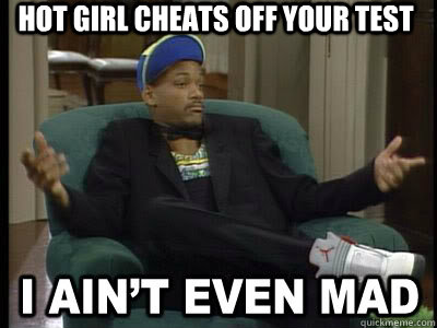 Hot girl cheats off your test   