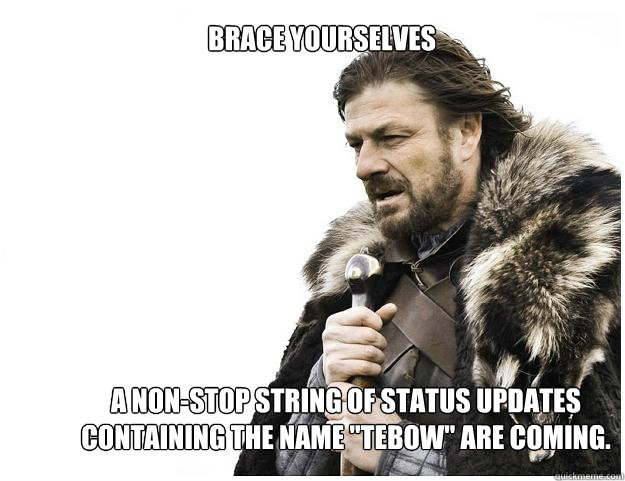 Brace yourselves A non-stop string of status updates containing the name 