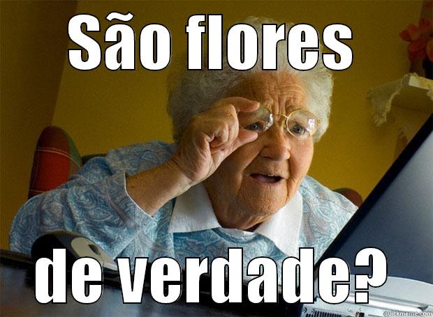 SÃO FLORES DE VERDADE? Grandma finds the Internet