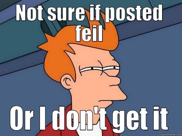 NOT SURE IF POSTED FEIL OR I DON'T GET IT Futurama Fry