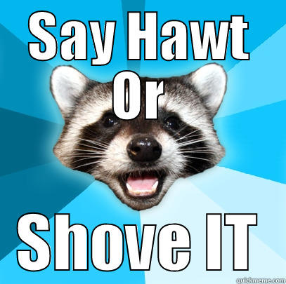 SAY HAWT OR SHOVE IT Lame Pun Coon