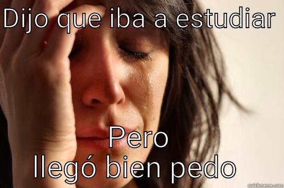 DIJO QUE IBA A ESTUDIAR  PERO LLEGÓ BIEN PEDO  First World Problems