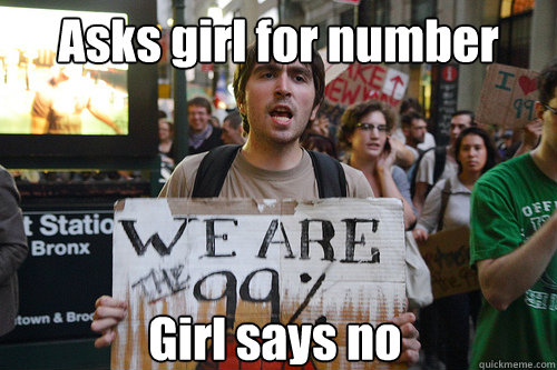 Asks girl for number Girl says no  