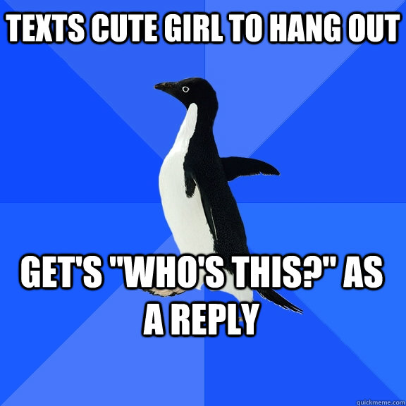 texts cute girl to hang out get's 