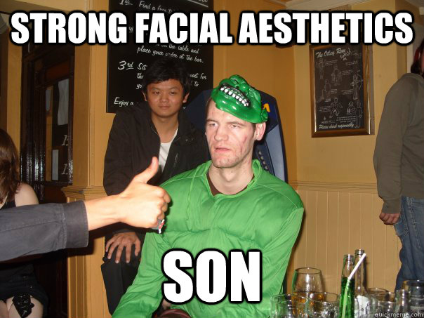 strong facial aesthetics  son  