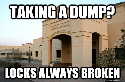 Taking a dump? Locks always broken  