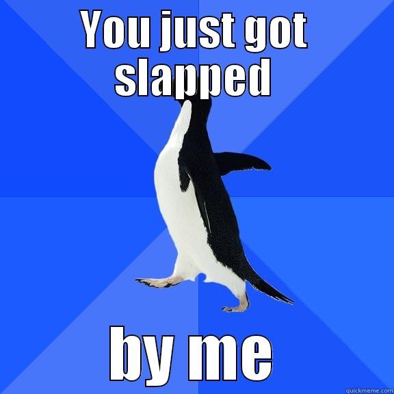 YOU JUST GOT SLAPPED BY ME Socially Awkward Penguin
