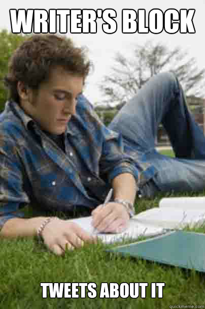 WRITER'S BLOCK tweets about it  Junior Copywriter