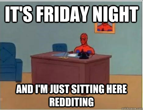 It's Friday night and i'm just sitting here redditing  Spiderman Desk