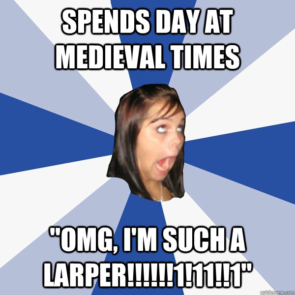 spends day at medieval times  