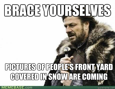 BRACE YOURSELVES pictures of people's front yard covered in snow are coming - BRACE YOURSELVES pictures of people's front yard covered in snow are coming  Misc